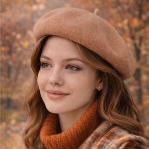 Classic Tan Wool Beret